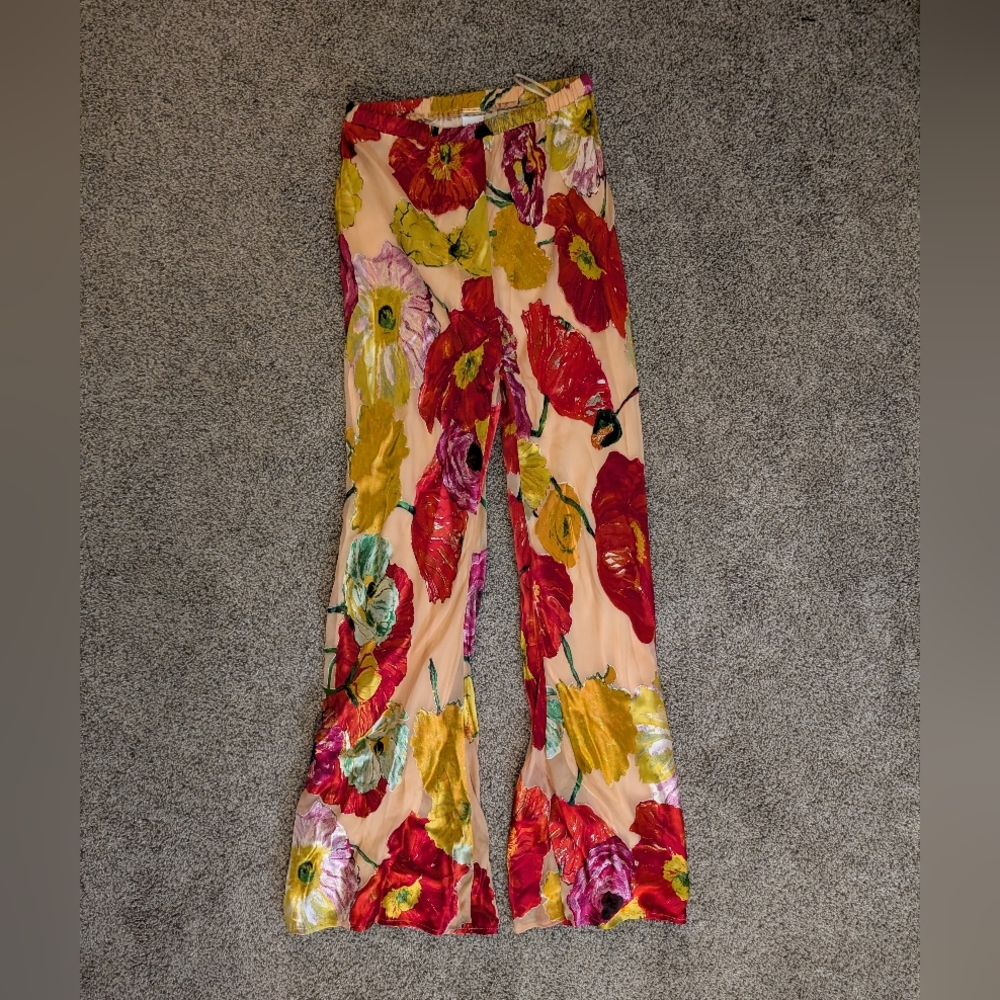 Cult Gaia Flower Print Flared Pants